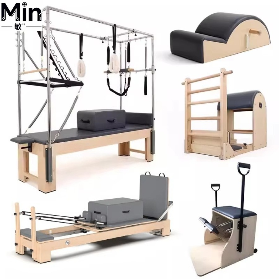 Yoga Fitness Reformer - 5종 세트 목재 필라테스 리포머 트레이닝