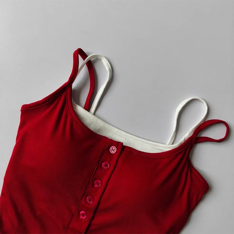 컬러 블록 페이크 투피스 스포티 브라렛, 내장형 가슴  - Yoga Fitness Matte 리뷰 및 가격