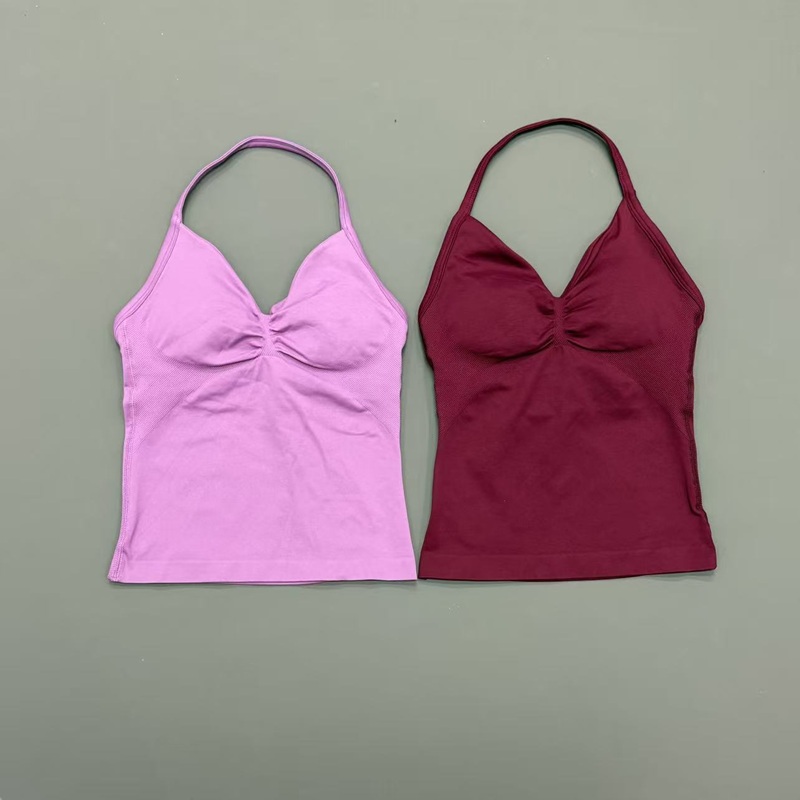 짐 여성용 스포츠 탱크탑 심리스 홀터 스파게티 스트랩  - Yoga Fitness Matte 리뷰 및 가격