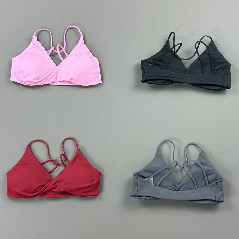 비전 여성 스포츠 브라 V넥 트위스트 프론트 얇은 스트 - Yoga Fitness Matte 리뷰 및 가격