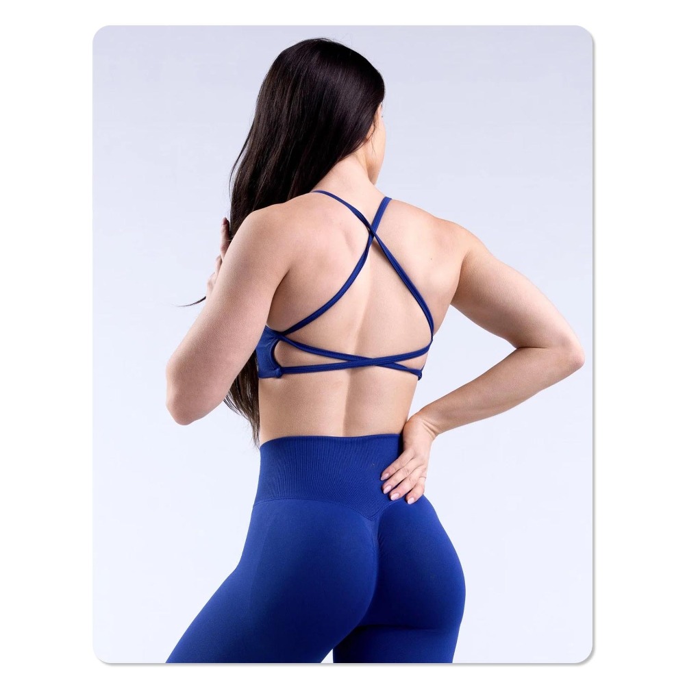 패딩 처리된 심리스 오픈백 스포츠 브라 (여성용) 크로 - Yoga Fitness Matte 리뷰 및 가격