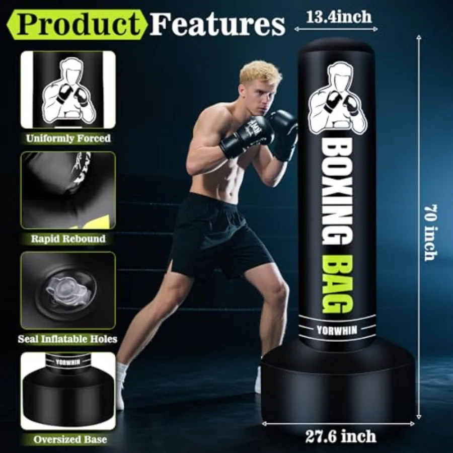성인 청소년용 70인치 독립형 펀칭백, 스탠드 포함,  - Boxing Punching Bag 리뷰 및 가격